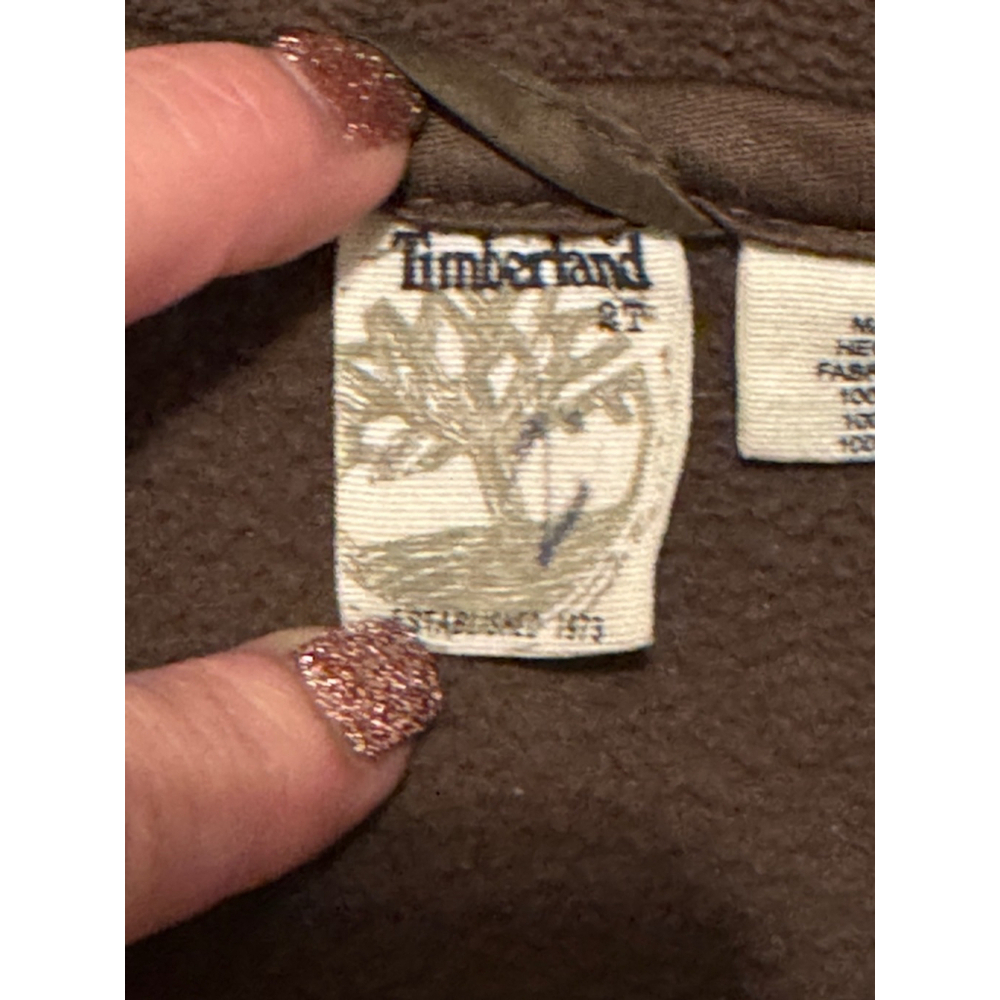 Timberland Toddler Boys Brown Fleece Zip Up Jacket W/ Pockets Size 2T​​​​ - Picture 8 of 11